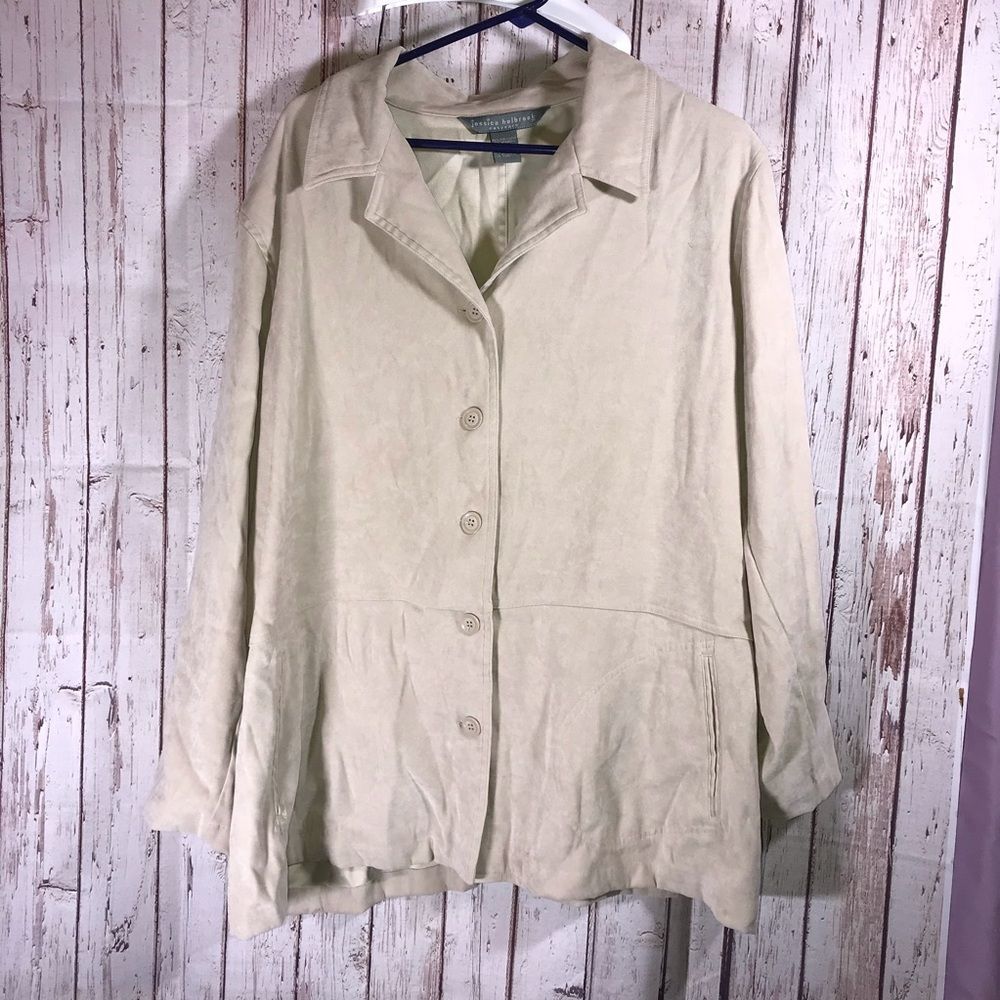 Jessica Holbrook Easycare Jacket Size 1X Beige